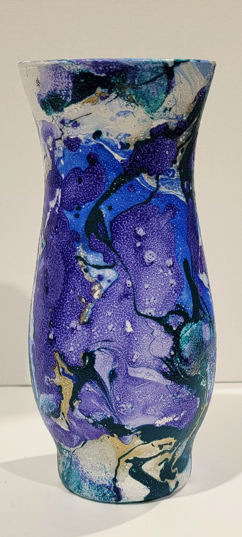 Small Painted Glass Vase