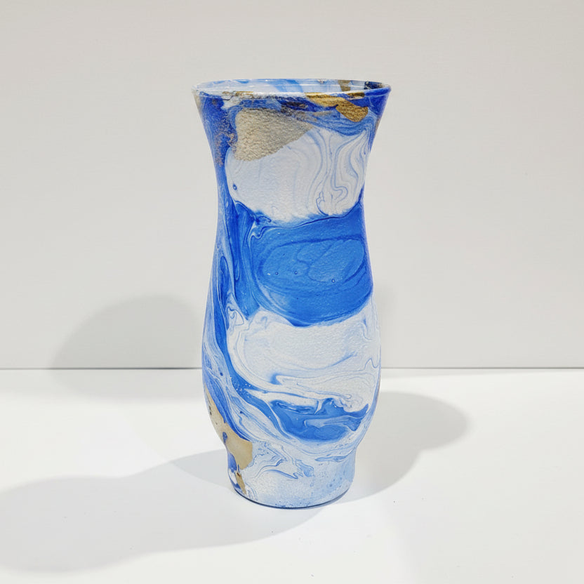 Charming Gold & White Accent Vase