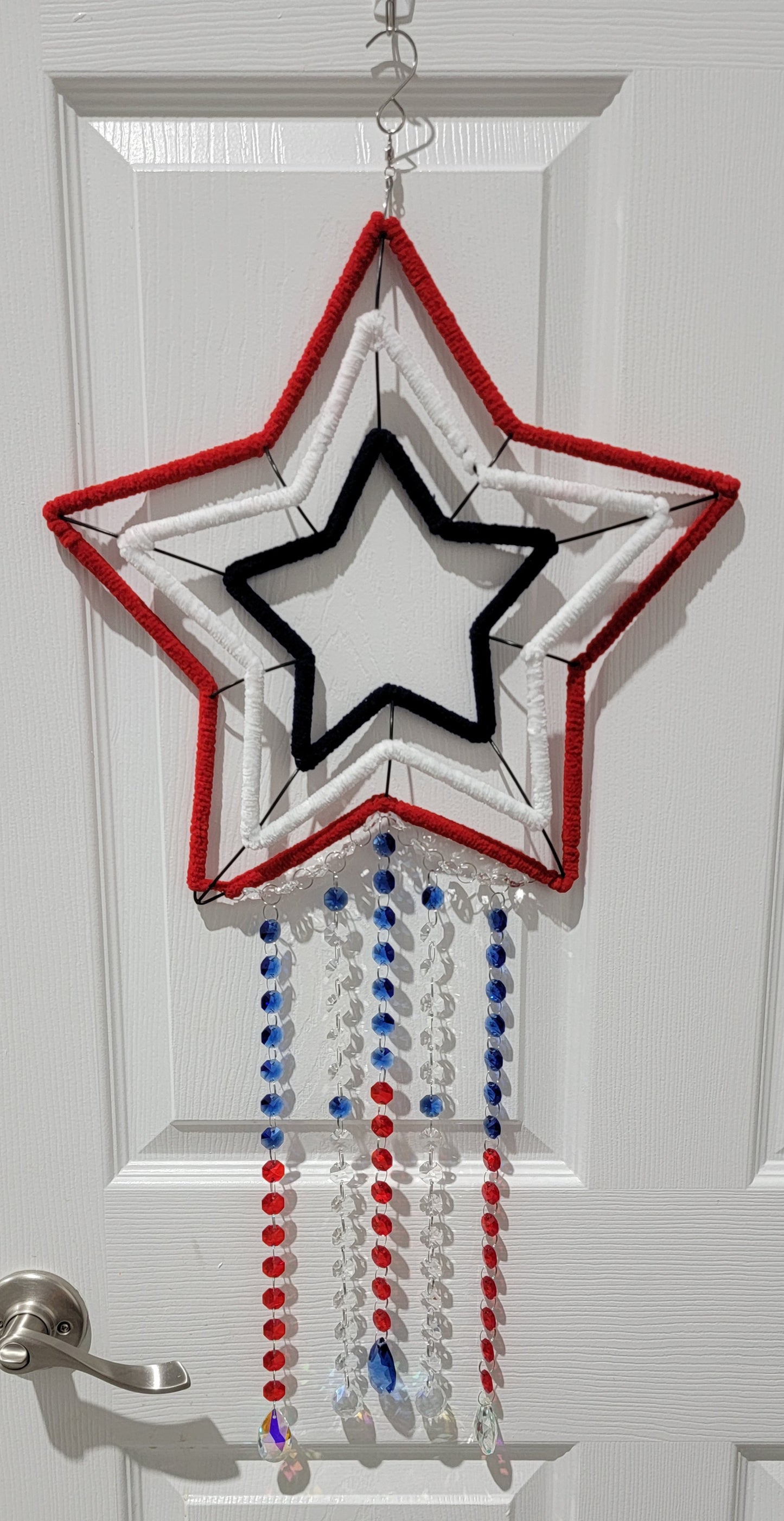 Red, White and Blue Star Sun Catcher