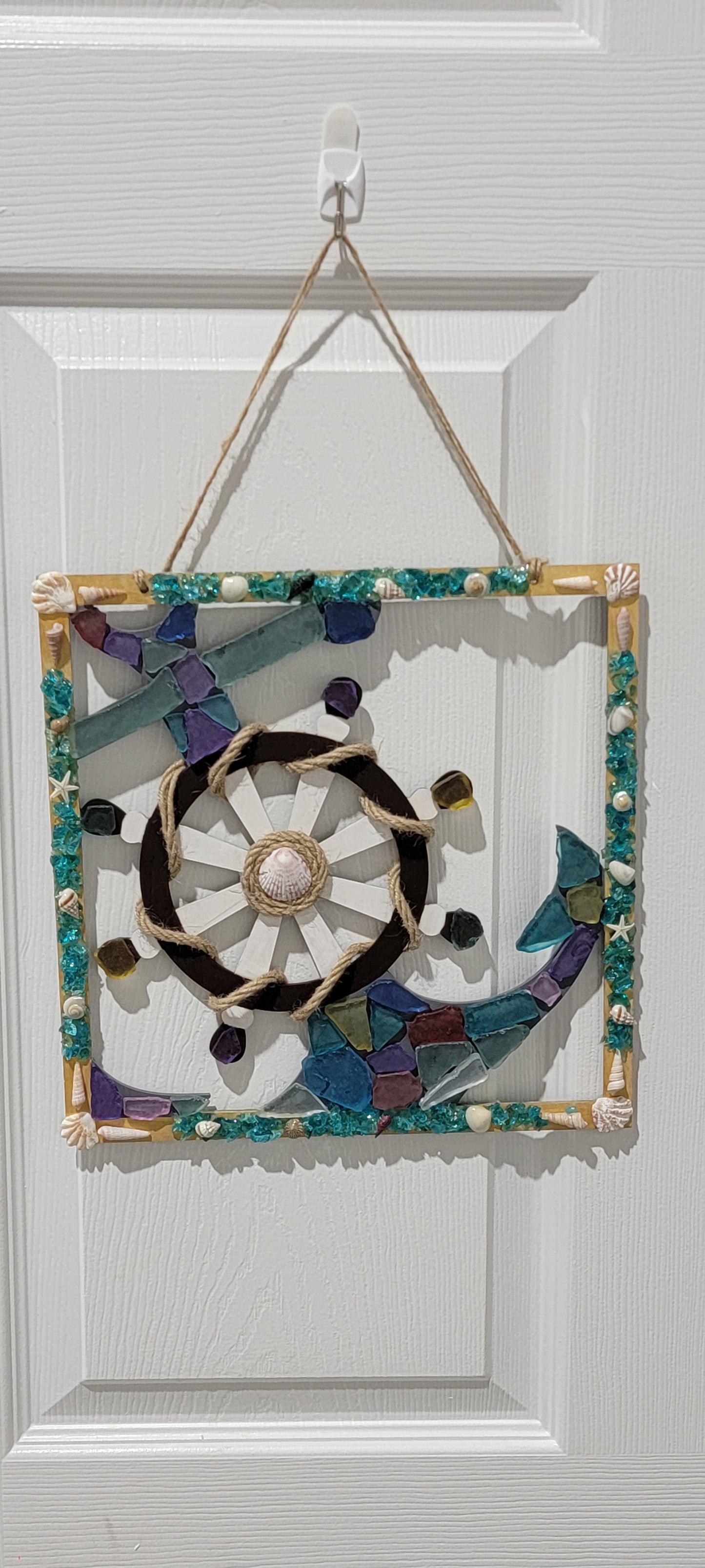 Sea Glass Anchor Decoration
