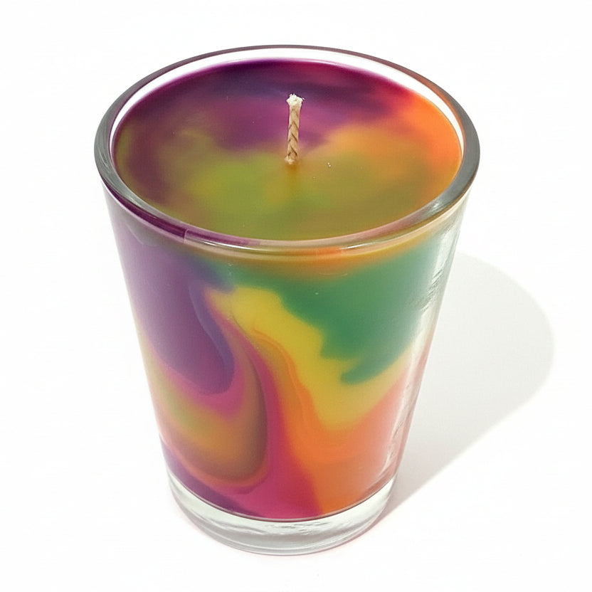 24oz Rainbow Multi Color Candle