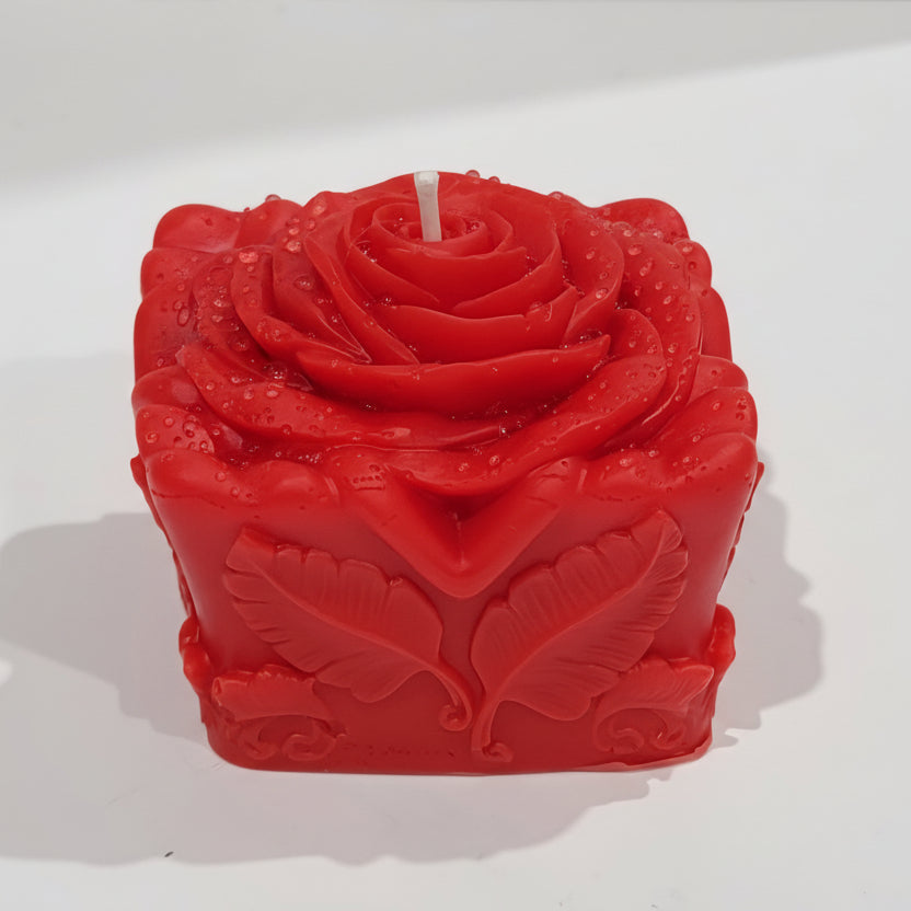 Red Rose Square Scented Candle