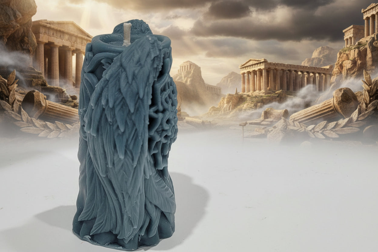 Angel Wing Decorative Pillar Candle