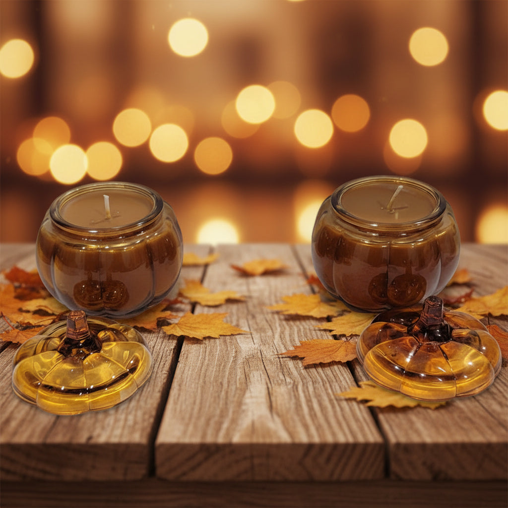 Pumpkin Spice Scented Candle – Compact 6 oz Home Fragrance