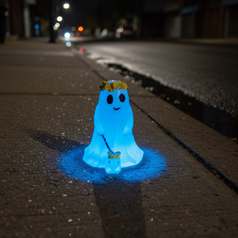 Glow in the Dark Ghost Girl and Dog