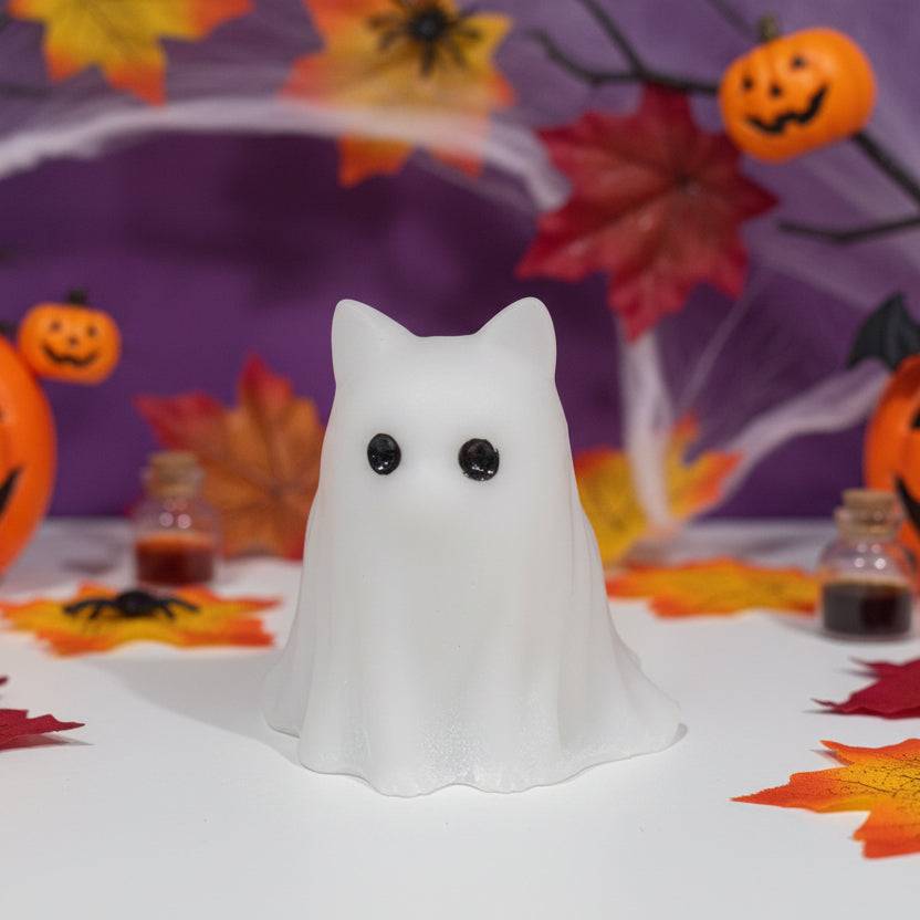 Cute Ghost Cat Mini Sculpture