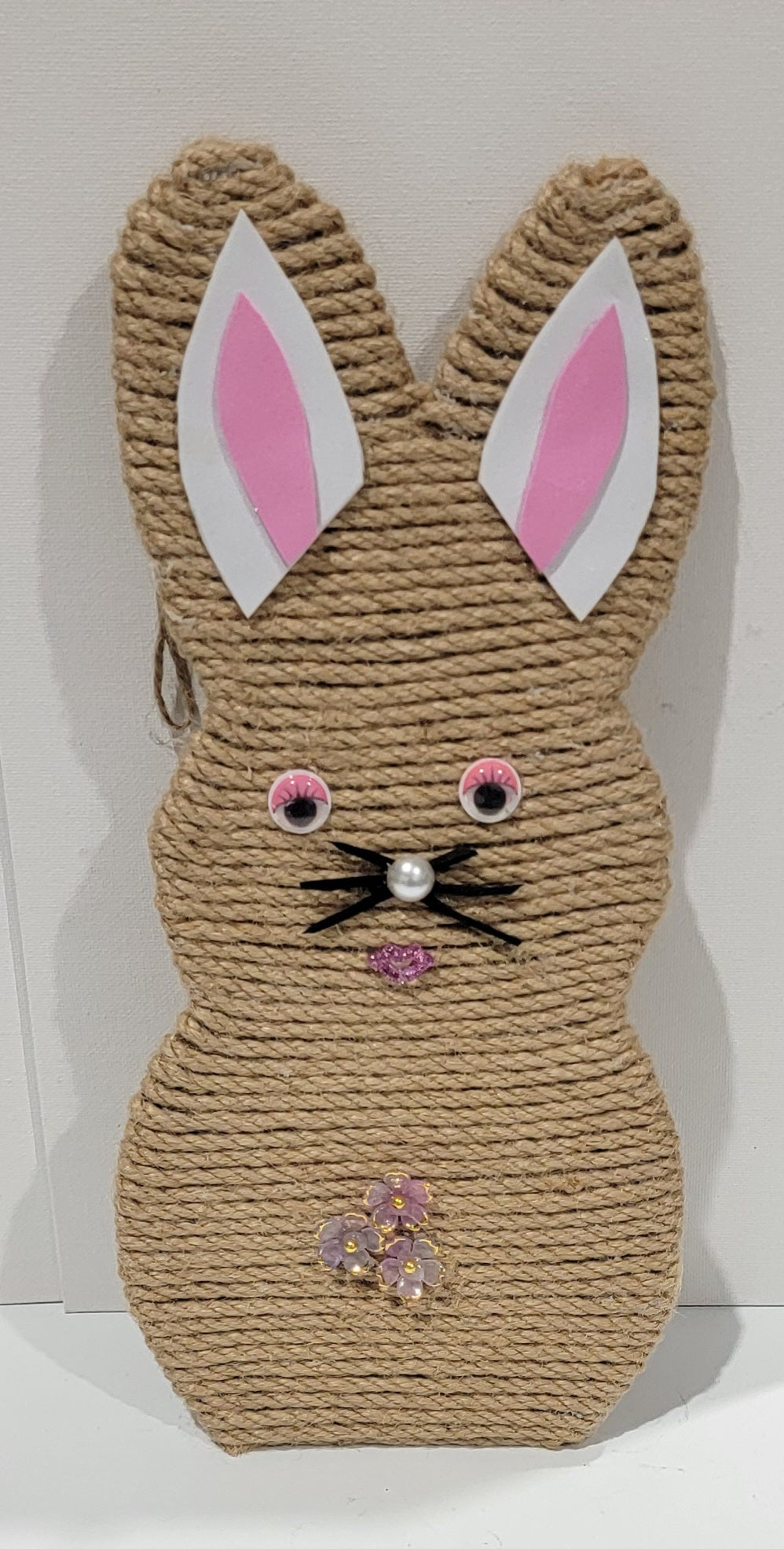 Handmade Jute Bunny Door Decoration