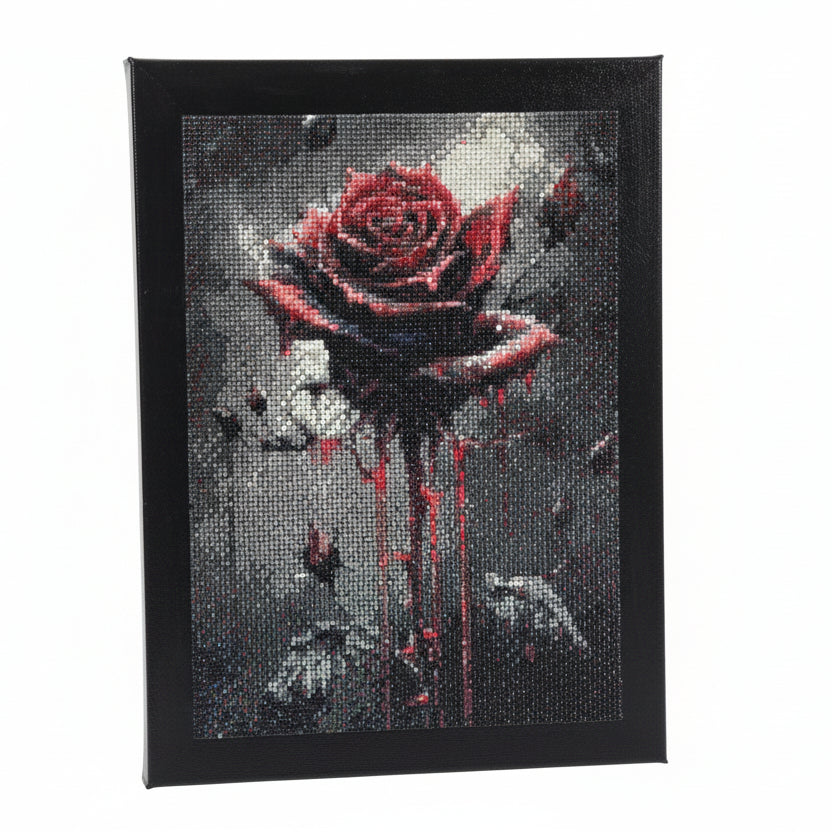 Black Rose Silhouette Art