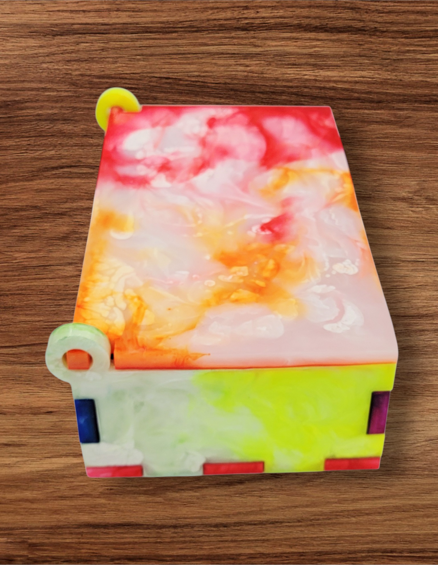 Handcrafted Rainbow Resin Box