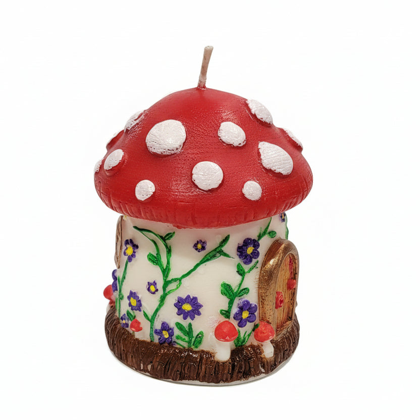 Whimsical Mushroom Decorative Candle
