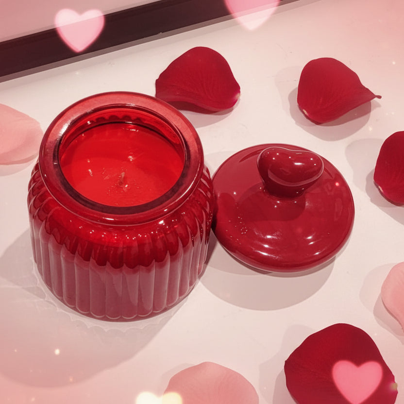 16oz Red Heart Scented Candle