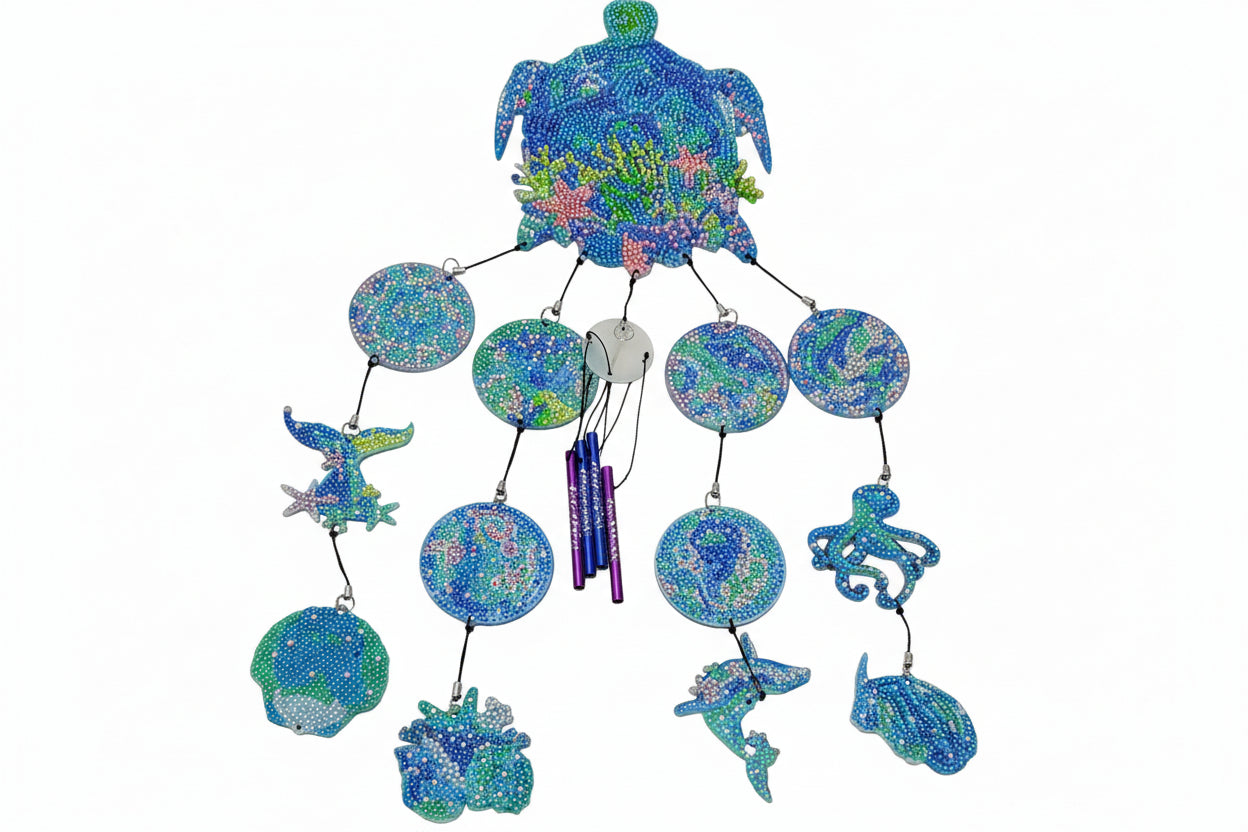 Turtle Diamond Art Wind Chime