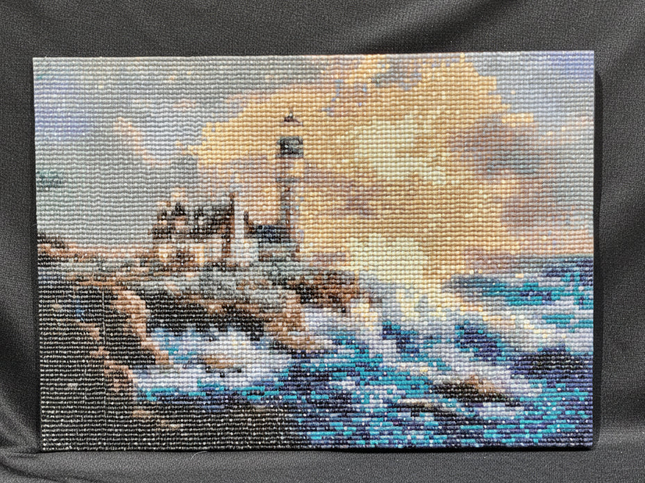 Handcrafted Lighthouse Diamond Art – Coastal Wall Hanging