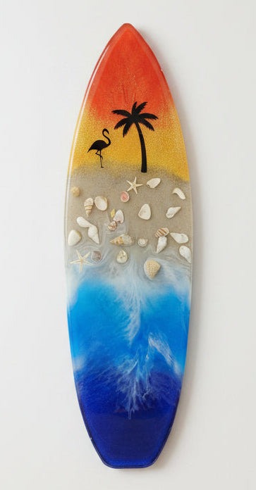 Handmade Resin Surfboard Wall Decor