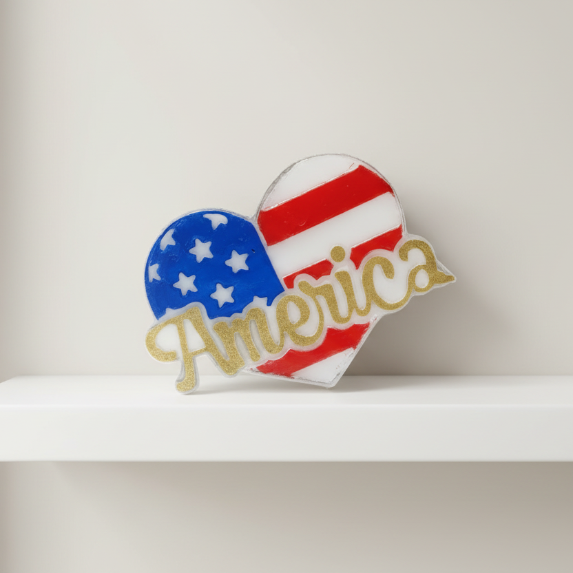 American Flag Heart