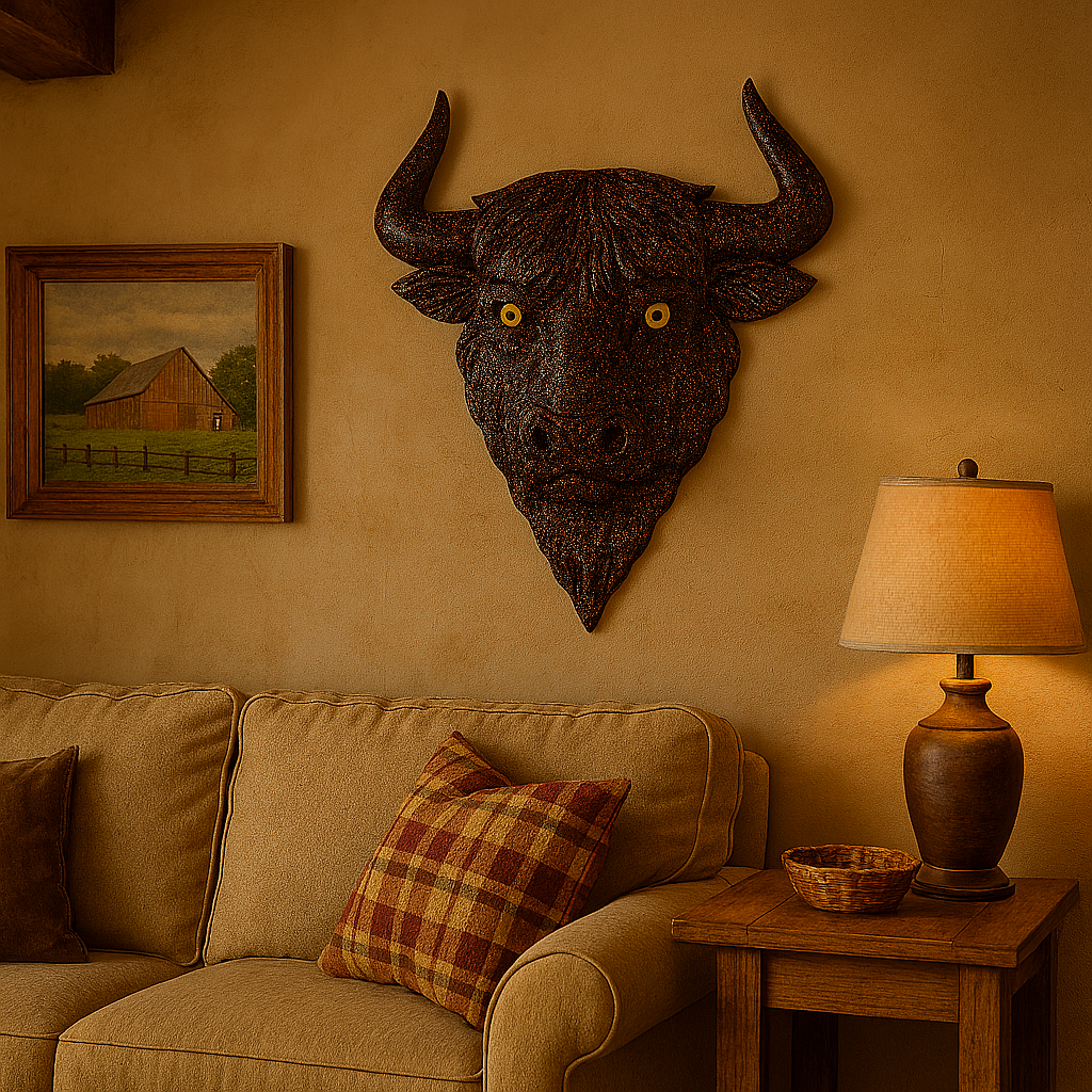 Bull Head Wall Hanging