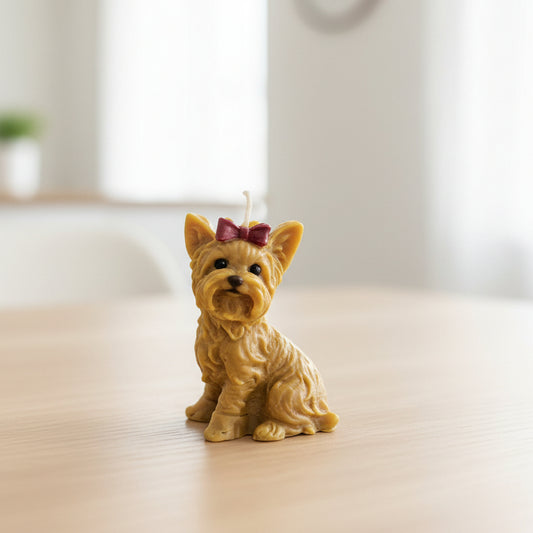 Hand Crafted Yorkie Dog Candle