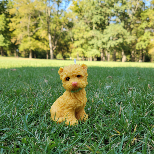 Terrier Dog Decorative Candle