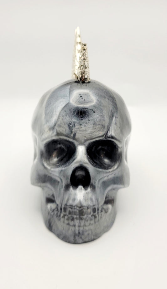 Skull with Mohawk Spikes