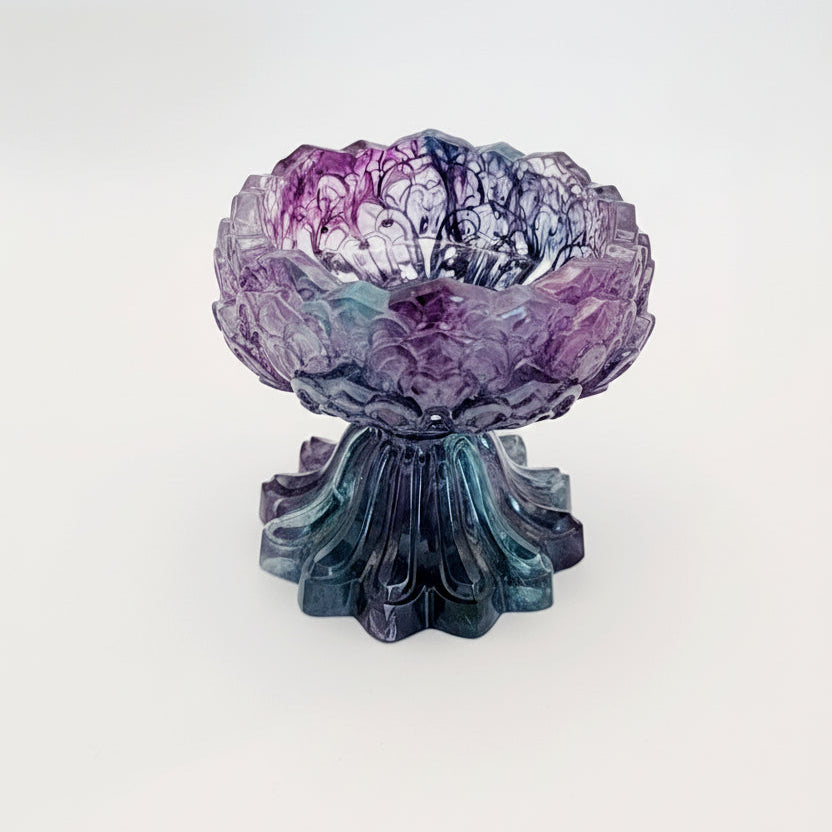 Purple/Blue Resin Goblet Dish for Jewelry, Trinkets & Décor