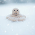 Melted Snowman Figurine