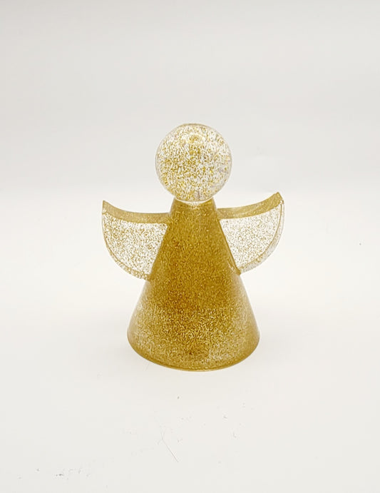 Small Angel Figurine (Gold glitter)