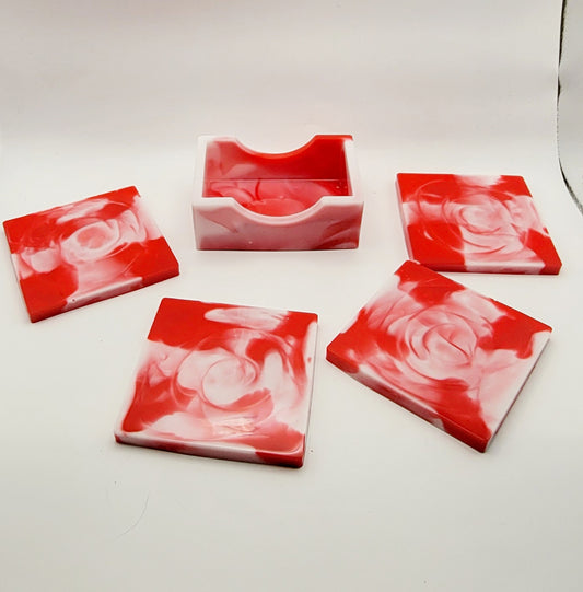 Coasters Square (Red/White)