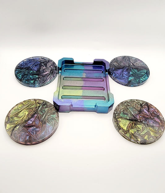 Coasters Multi color Crinkle