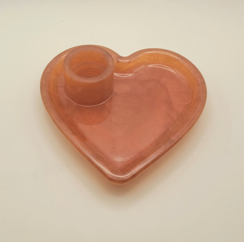 Heart Shape Candle Holder and Dish