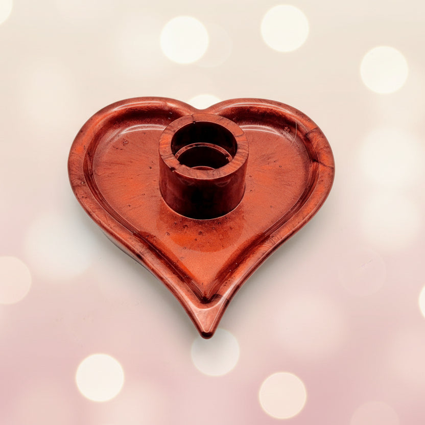 Romantic Heart Candle Holder & Dish