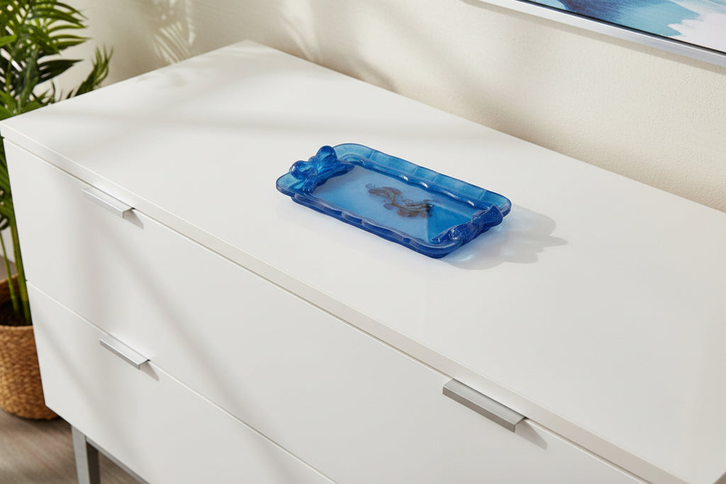 Coastal Blue Fish Decorative Tray