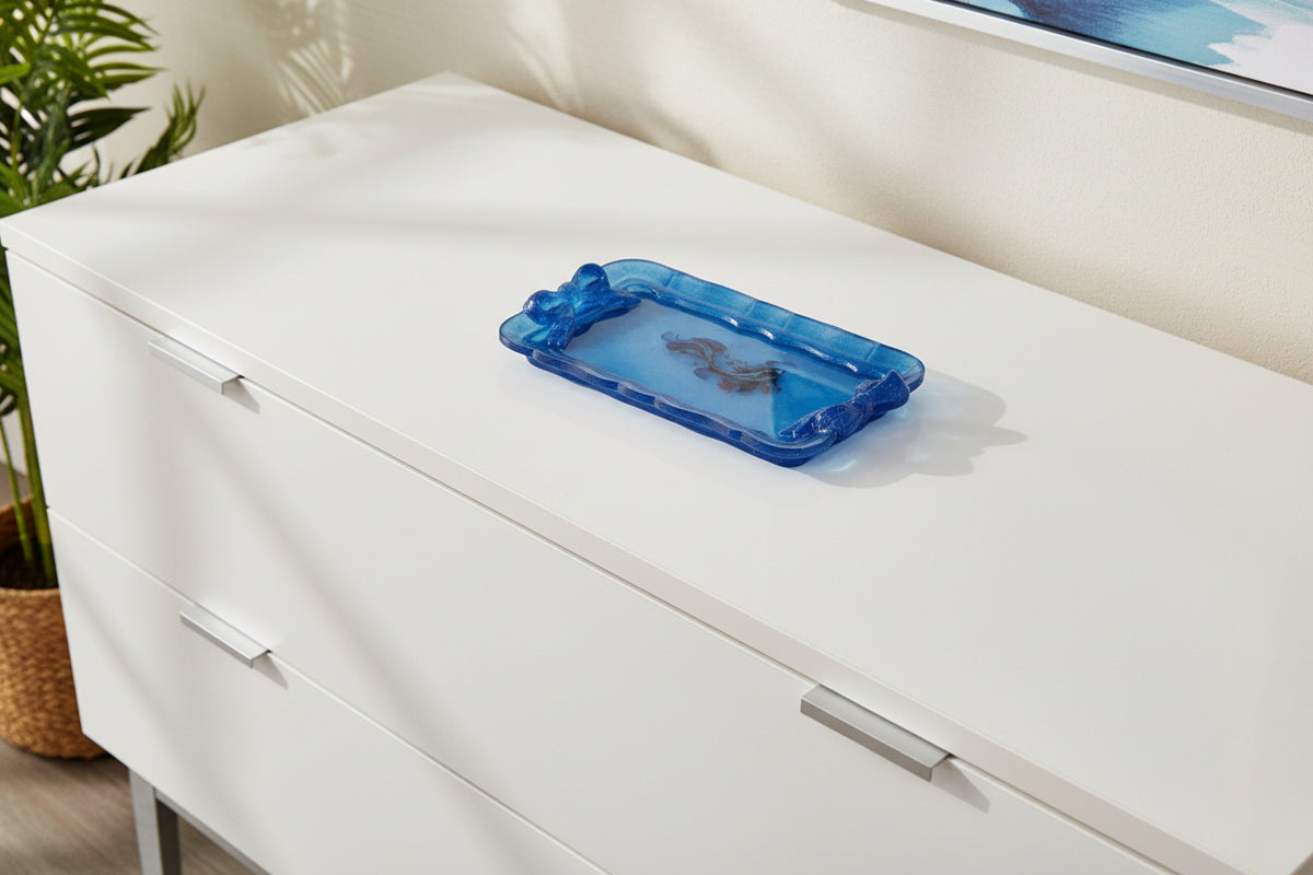 Coastal Blue Fish Decorative Tray