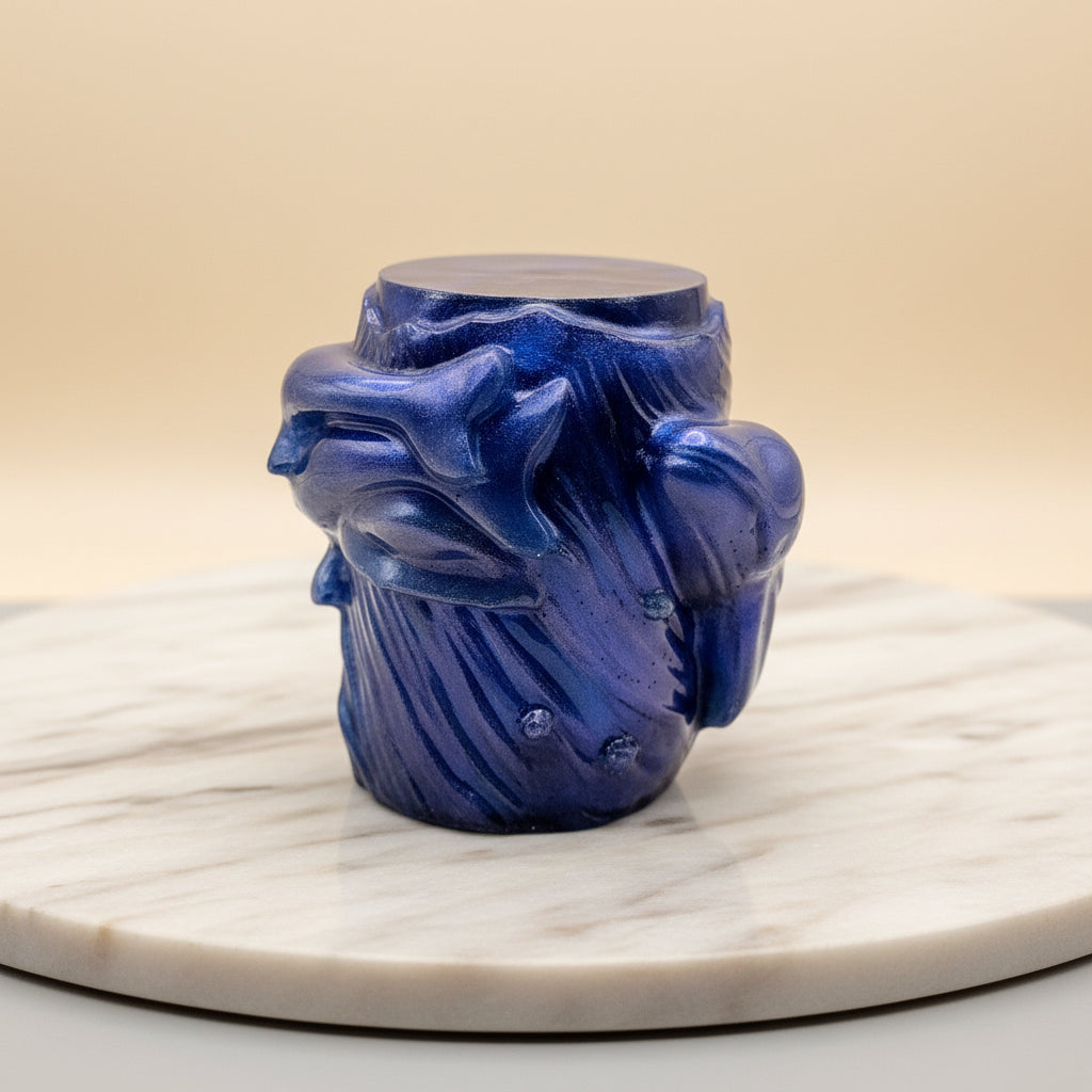 Ocean‑Inspired Whale Paperweight – Glossy Round Design