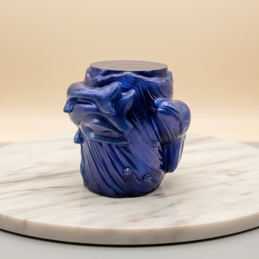 Ocean‑Inspired Whale Paperweight – Glossy Round Design