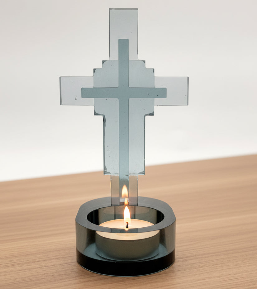 Faith & Remembrance Cross Candle Holder