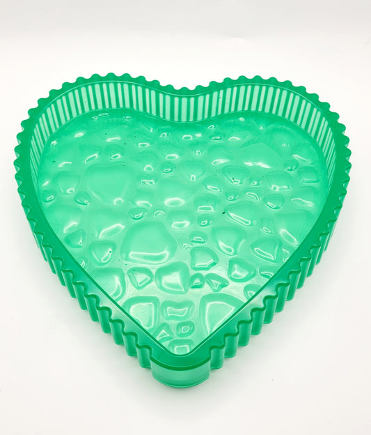 Heart Shape Dish Neon Green