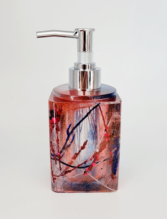 Soap Dispenser Red, White, Blue