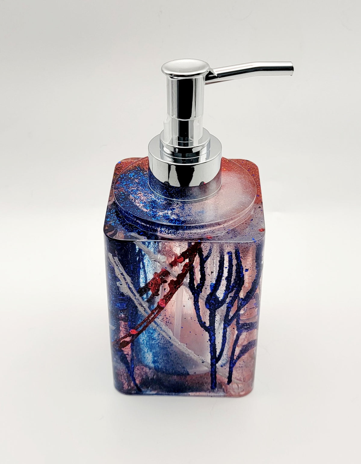 Patriotic Soap Dispenser – Red, White, Blue Bathroom Accessory