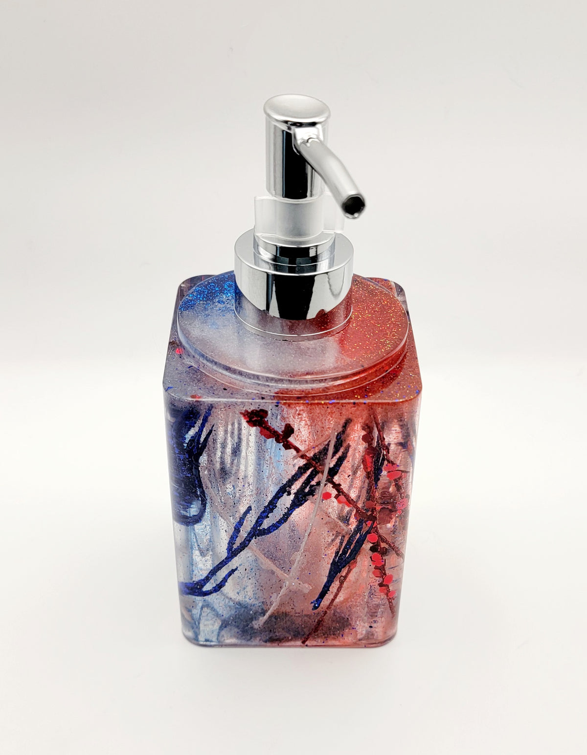 Patriotic Soap Dispenser – Red, White, Blue Bathroom Accessory