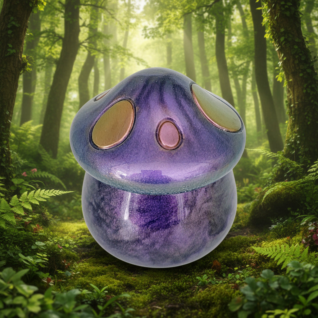 Rich Purple Mushroom Jar – Cute Home Décor Accent