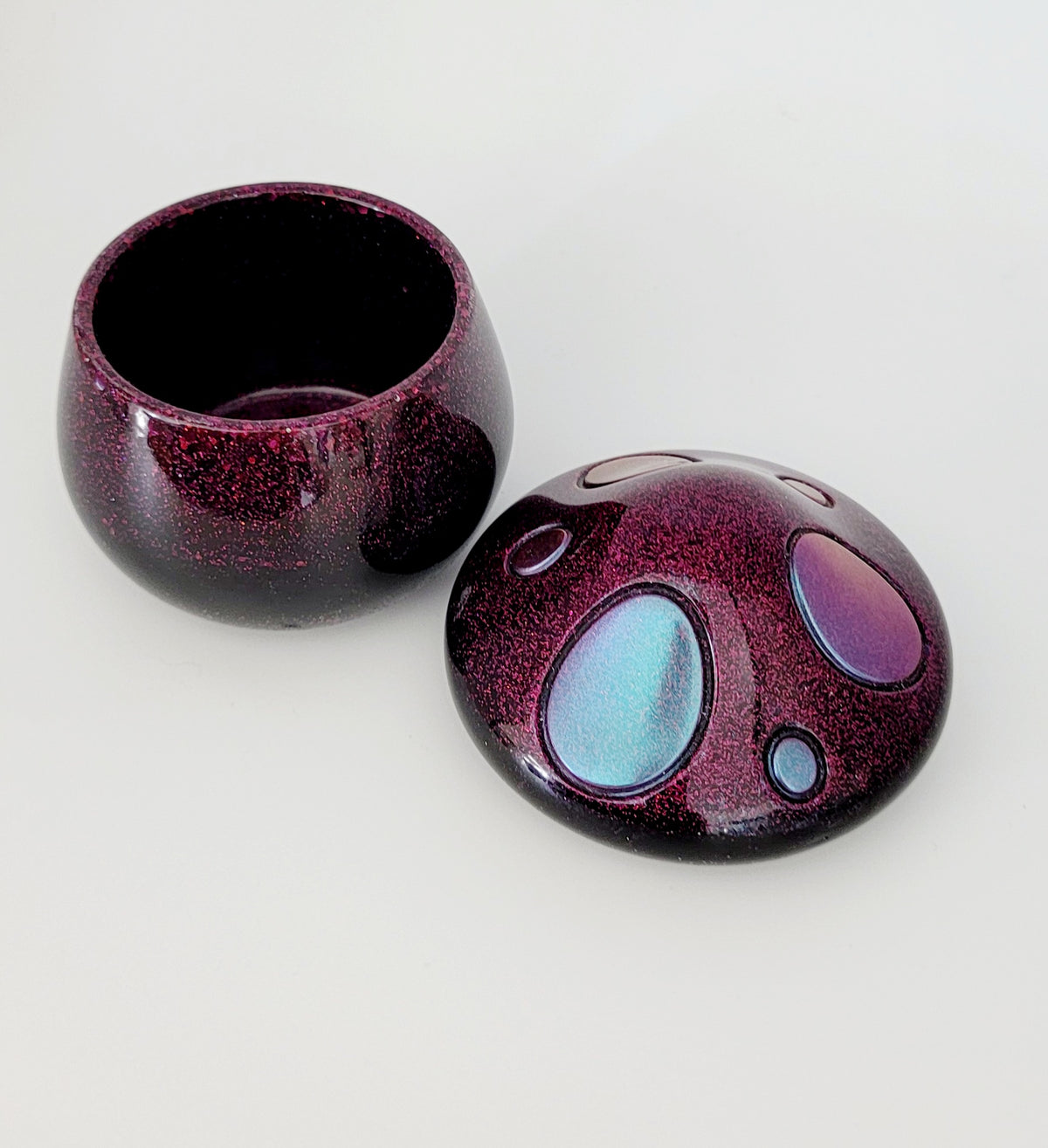 Pink & Purple Mushroom Jar – Whimsical Decorative Organizer
