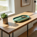 Metallic Green Resin Accent Tray