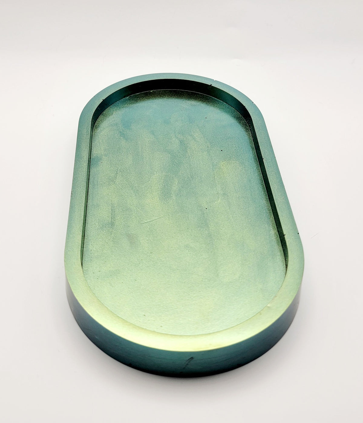 Metallic Green Resin Accent Tray