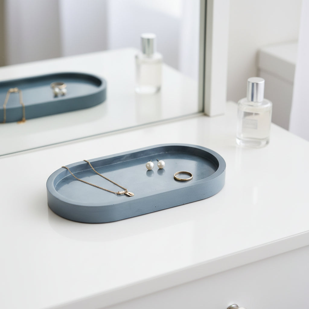 Soft Grey Resin Tray