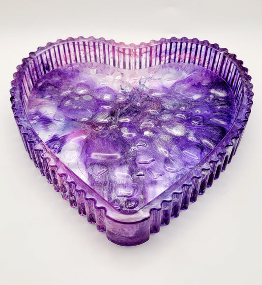Purple Heart Shaped Dish