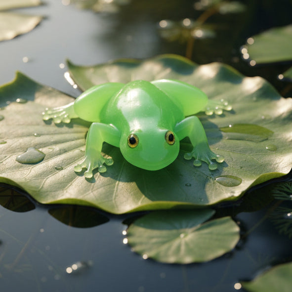 Green Frog Figurine
