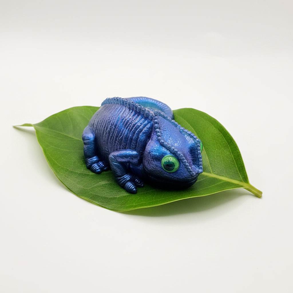 Blue Resin Lizard Figurine