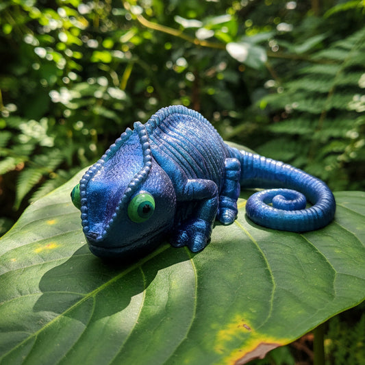 Blue Resin Lizard Figurine