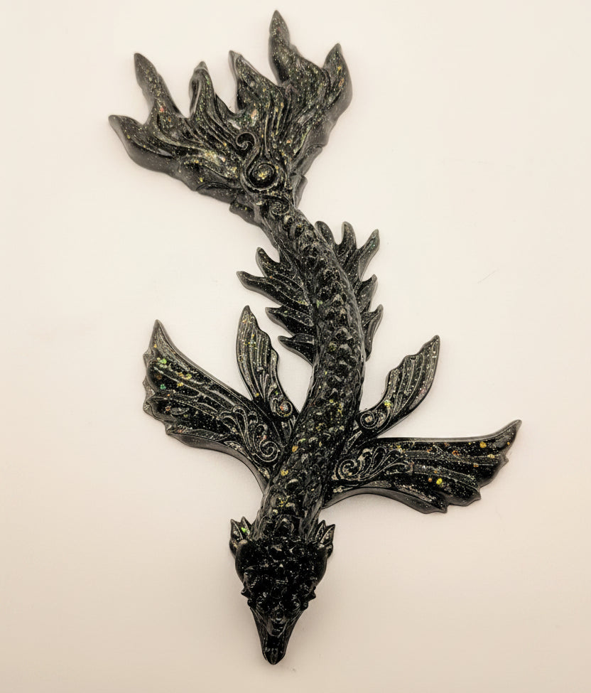 Black & Gold Dragon Figurine