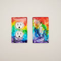 Colorful Tie Dye Switch Plate – Handmade Resin Cover
